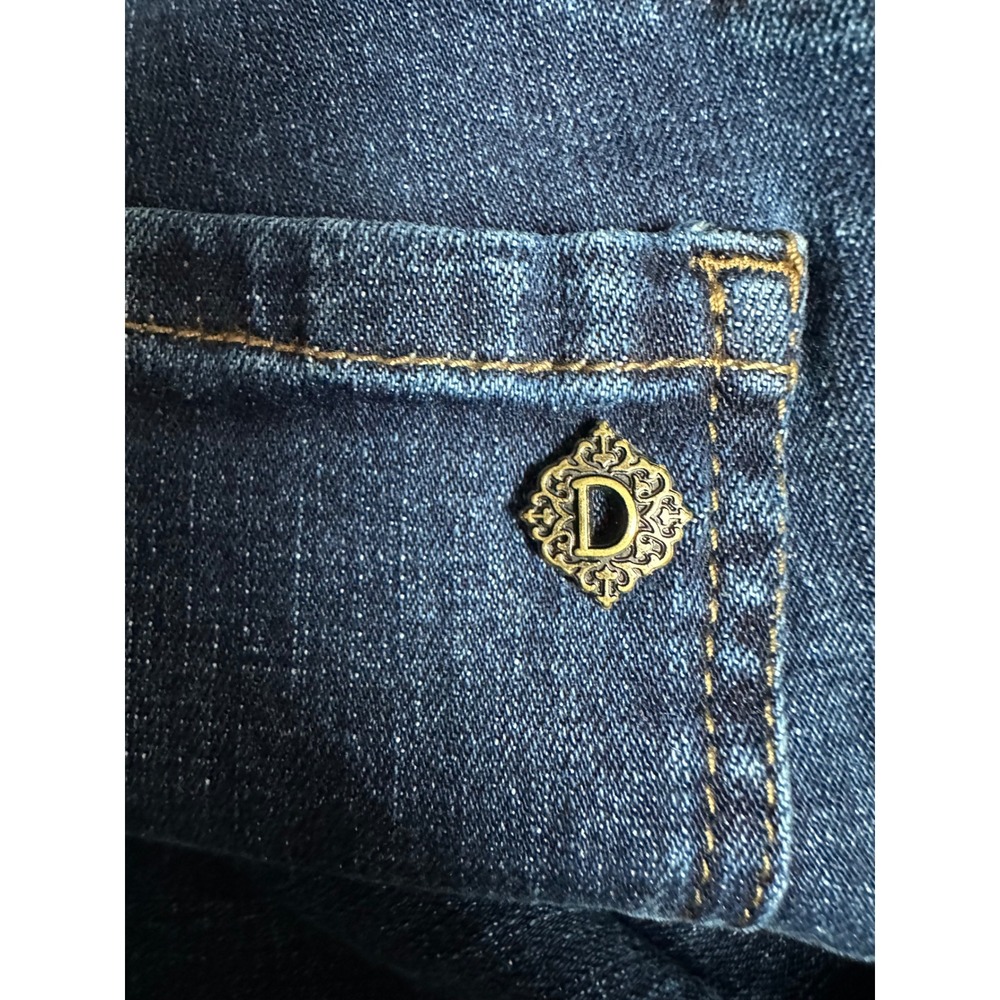 Democracy "Ab"solution Wide Leg Jeans Dark Wash Petite Size 4P - Picture 5 of 7